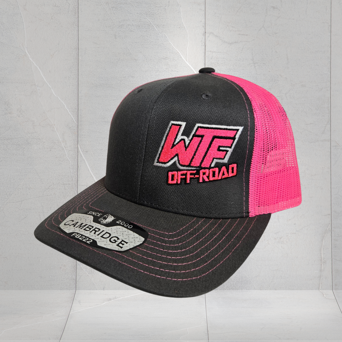Snapback Hat - Black/Neon Pink