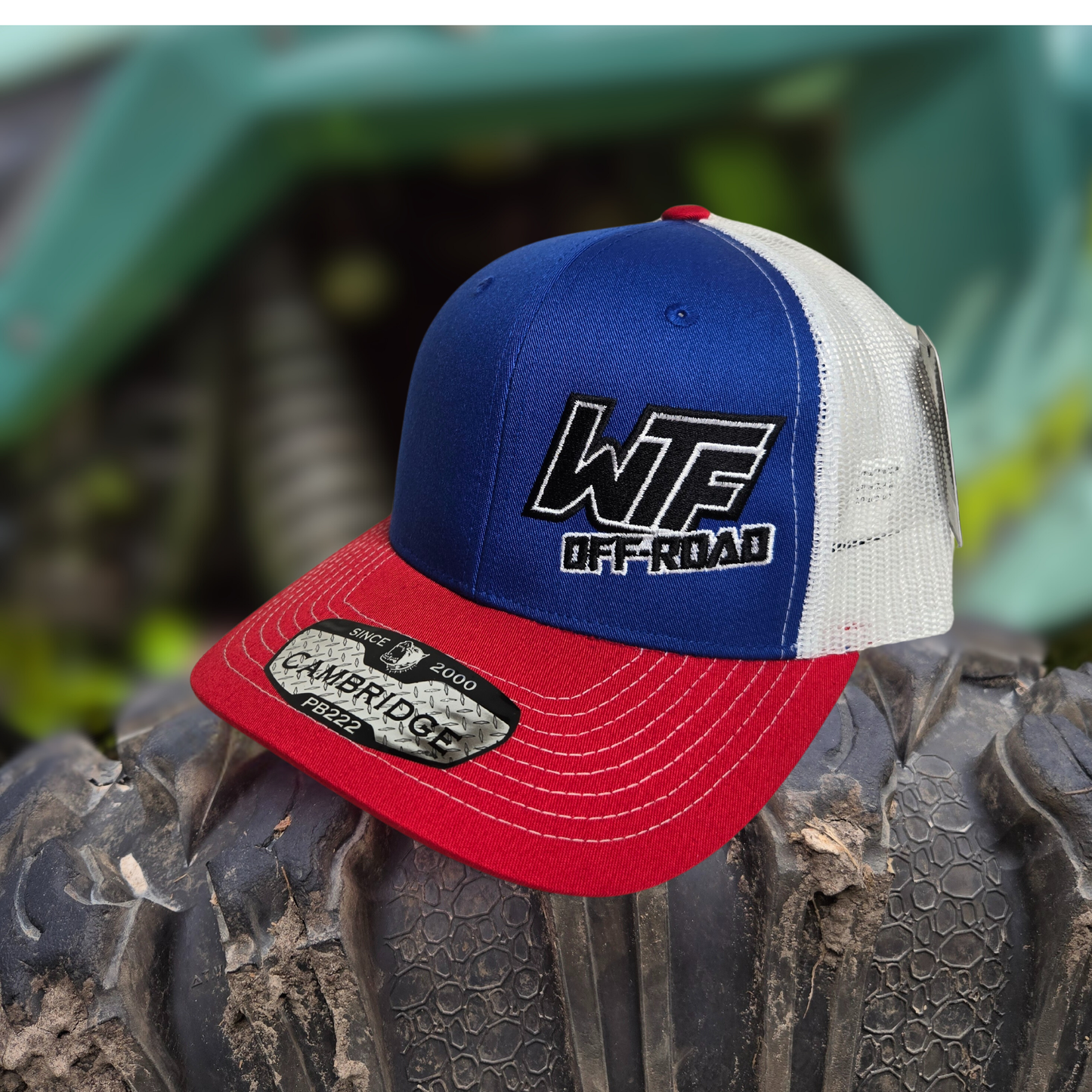 Snapback Hat - Royal/White/Red