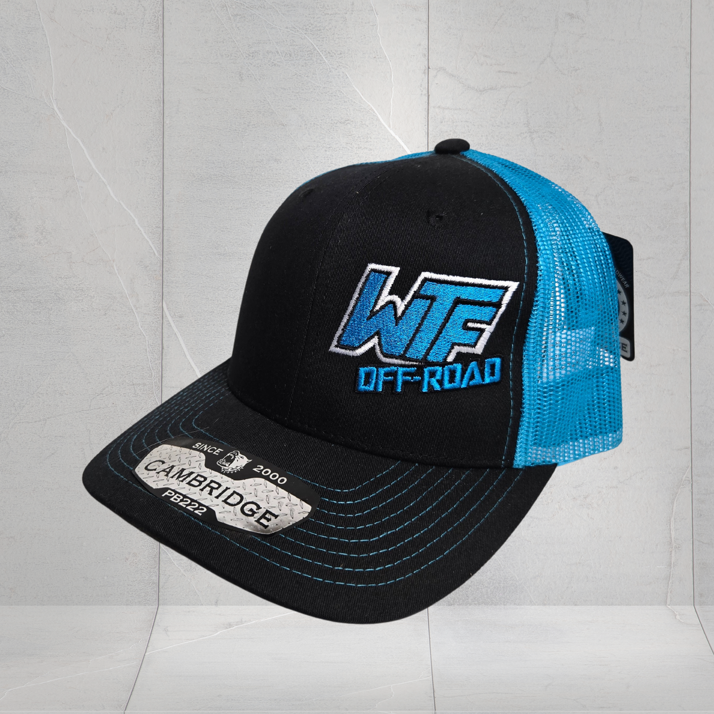 Snapback Hat - Black/Neon Blue