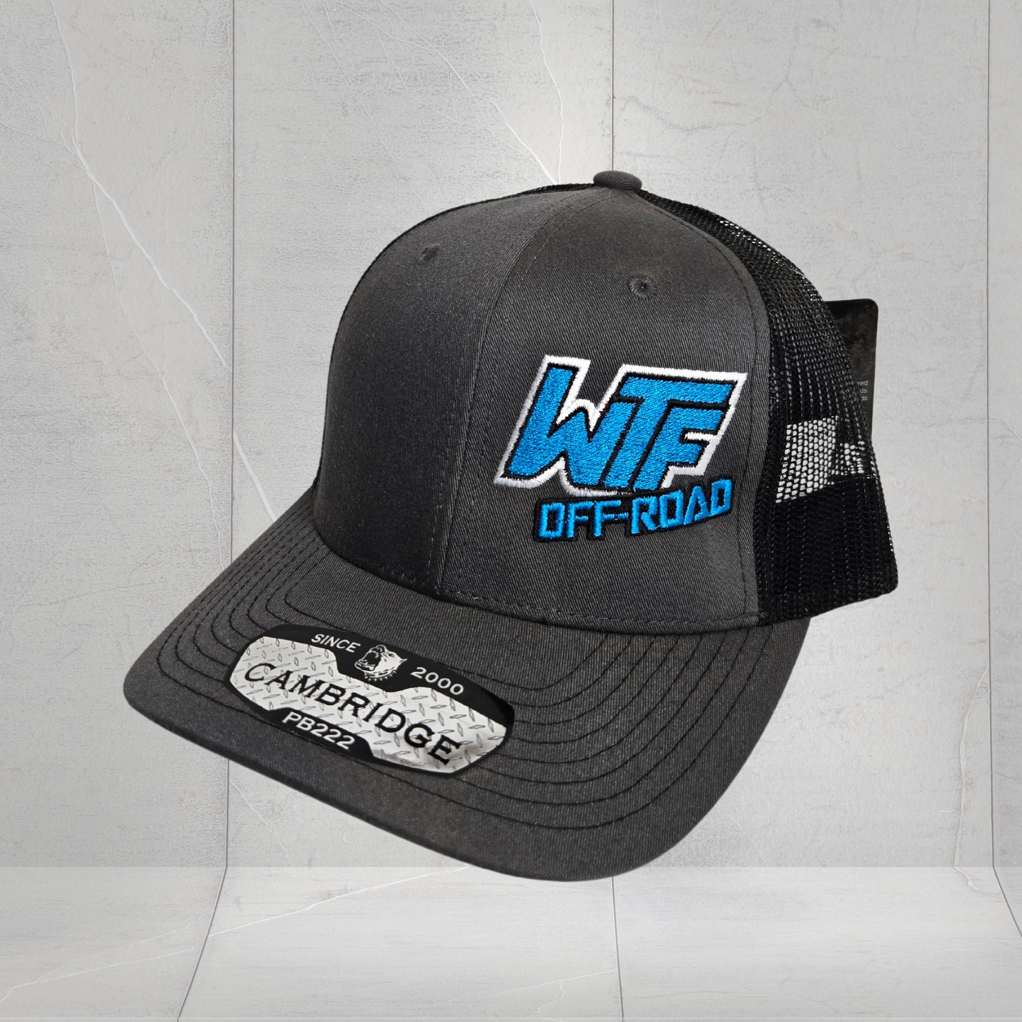 Snapback Hat - Neon Blue/Charcoal/Black