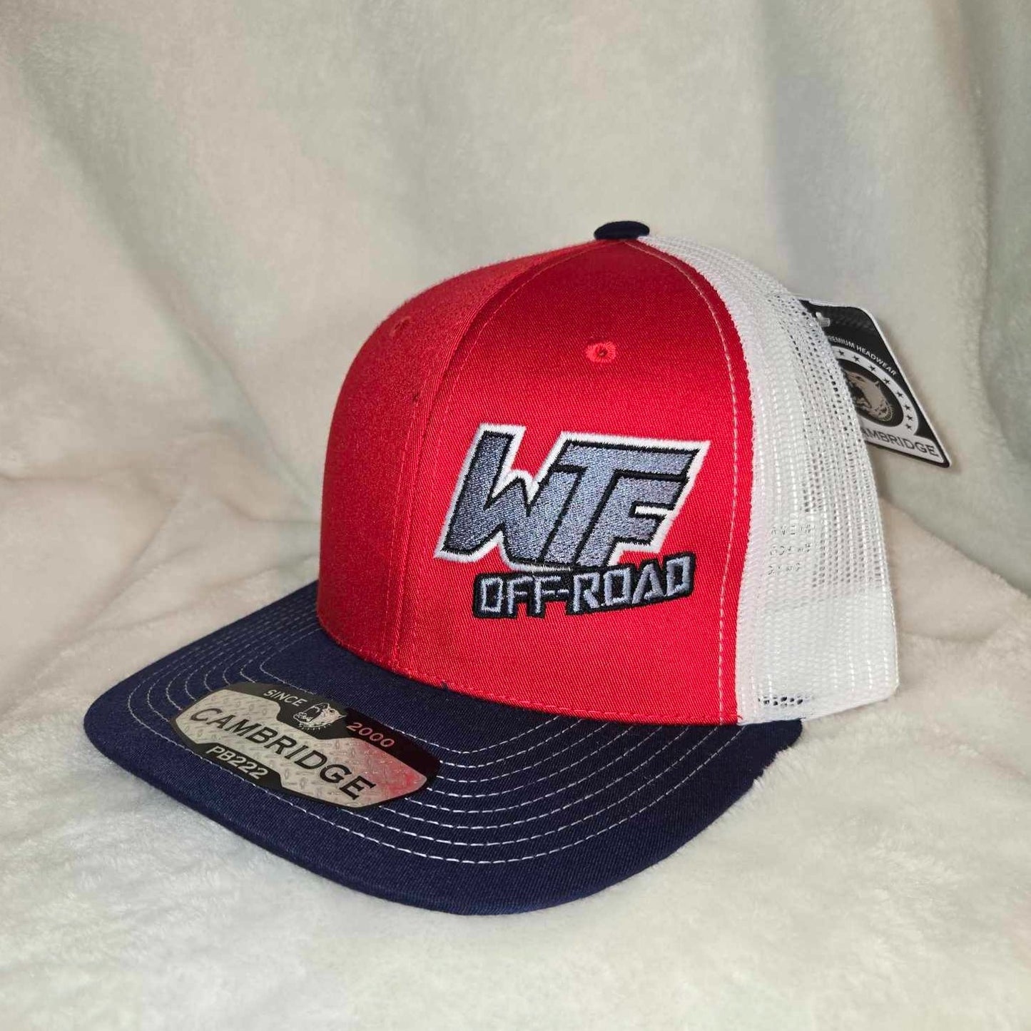 Snapback Hat - Red/Navy/White