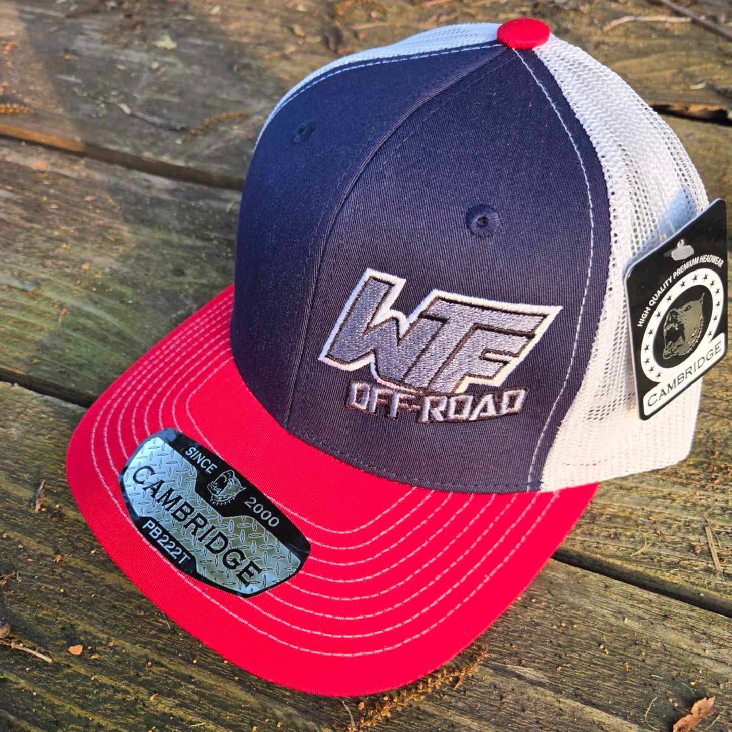 Snapback Hat - Red/Navy/White