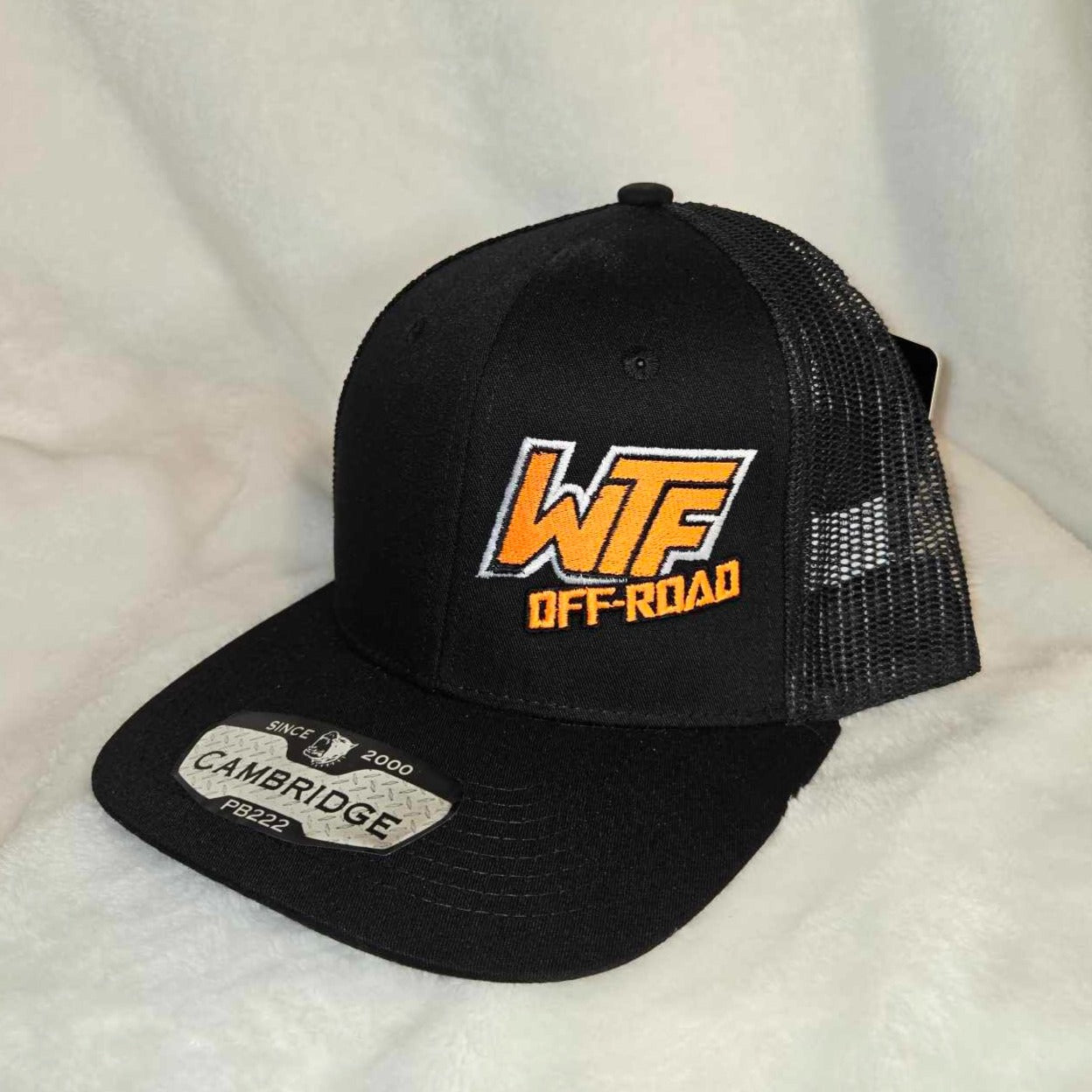 Snapback Hat - Neon Orange/Solid Black