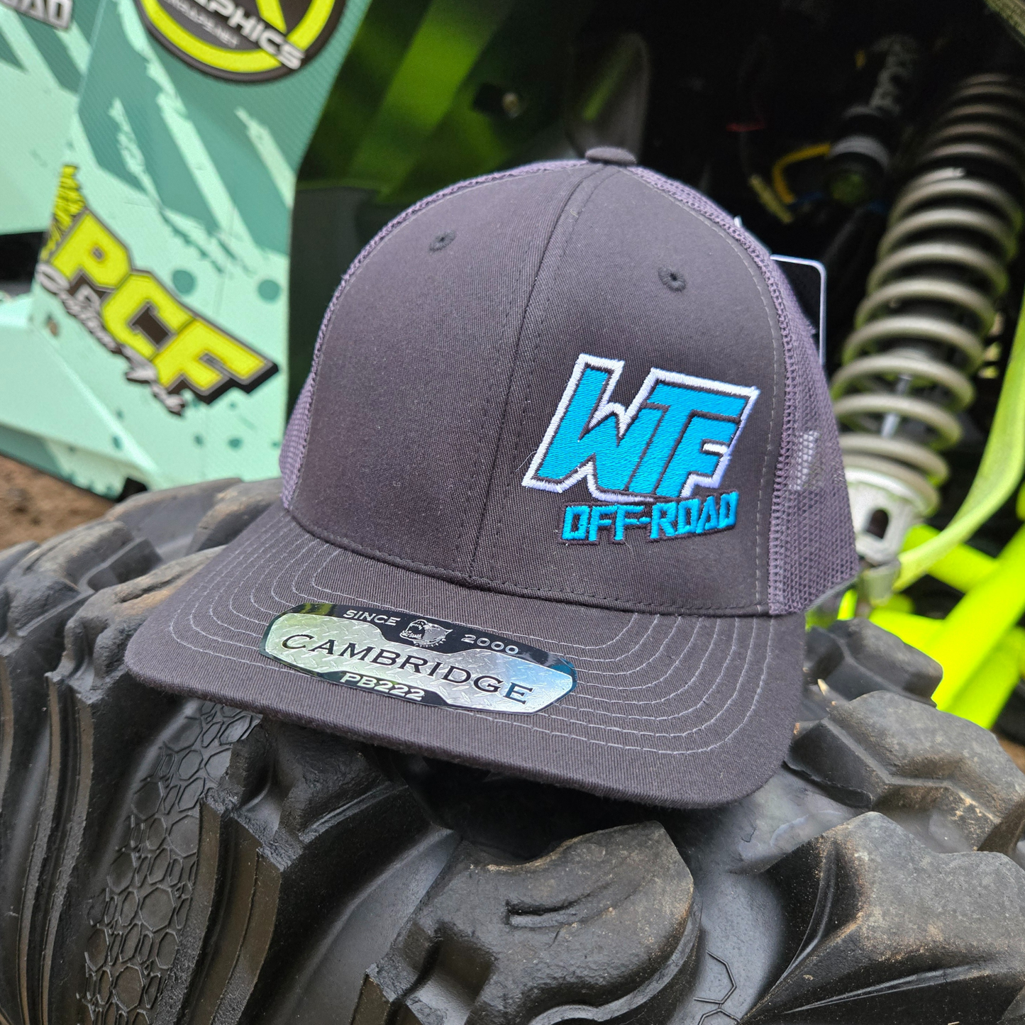 Snapback Hat - Neon Blue/Solid Black