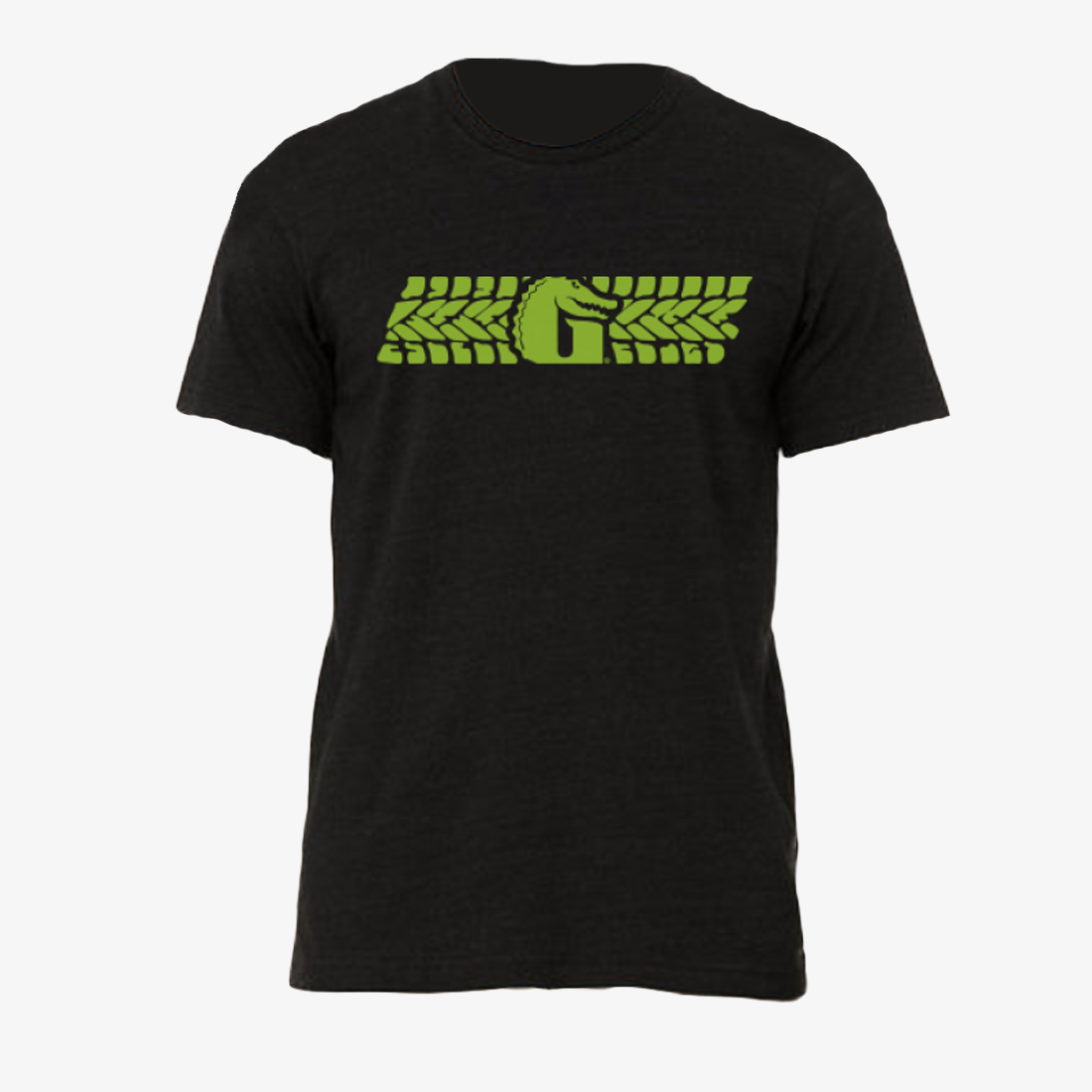 Tire Track Graphic Tee | Heather Black