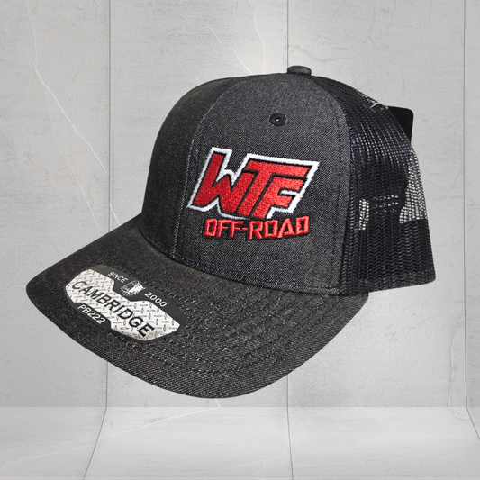 Snapback Hat - Red/Denim Black