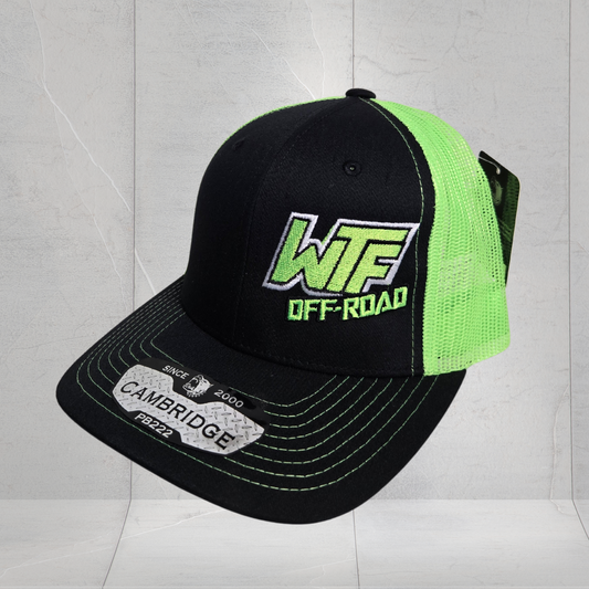 Snapback Hat - Black/Neon Green