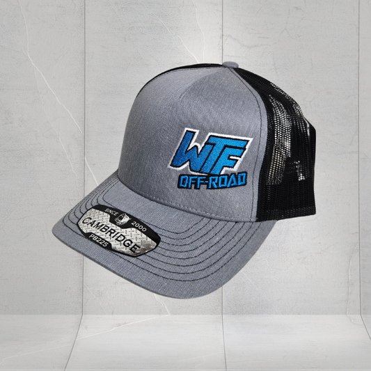 Snapback Hat - Neon Blue/Heather Gray/Black