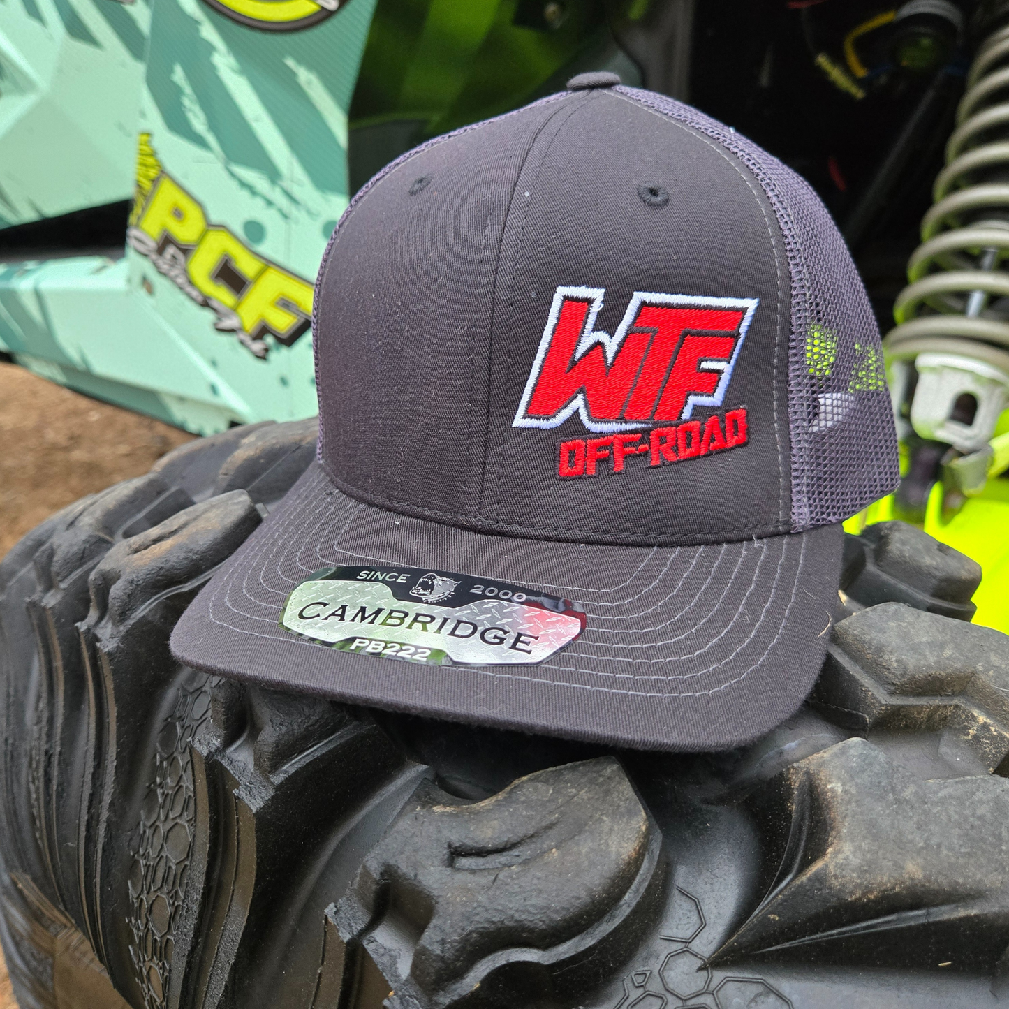 Snapback Hat - Red/ Black on Black