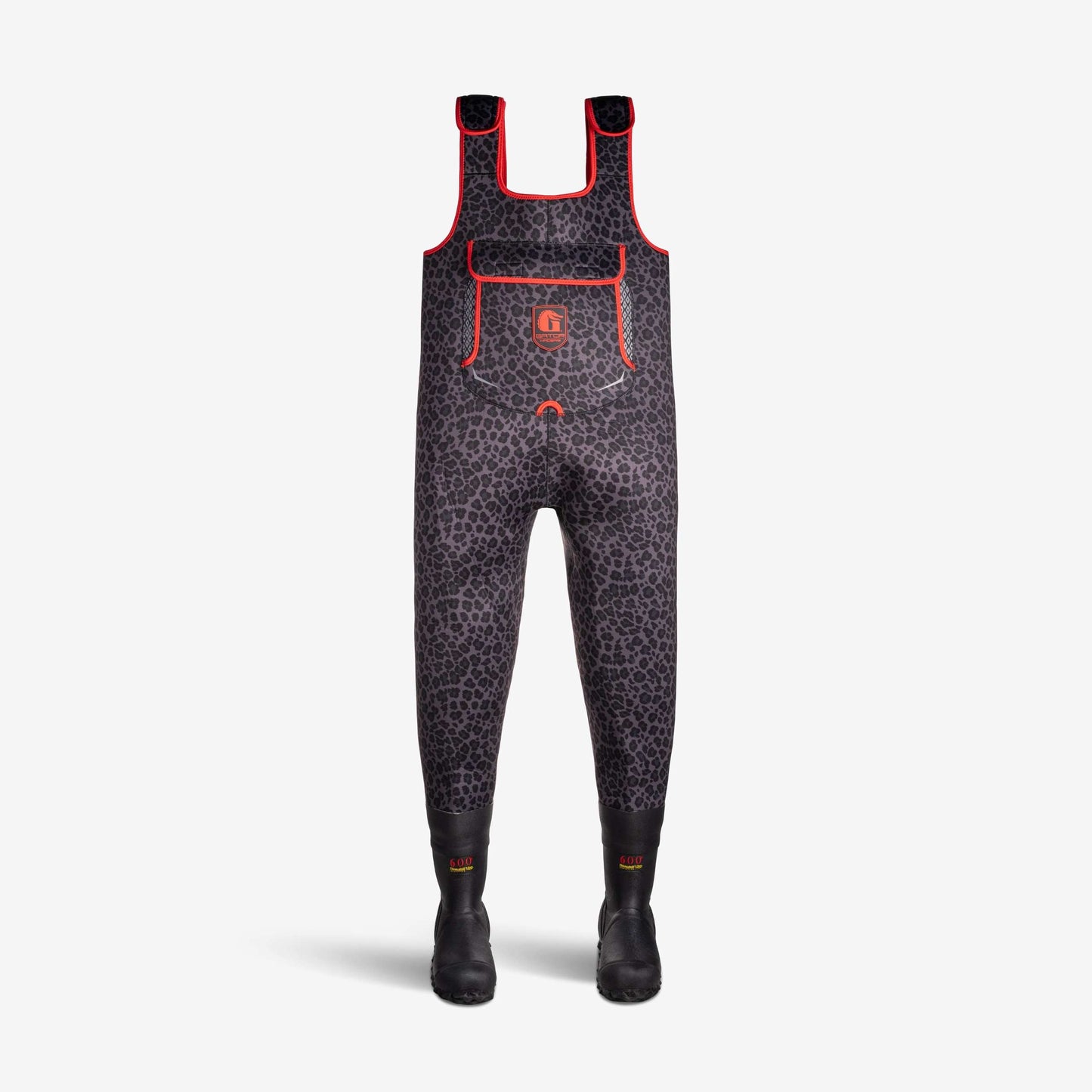 Retro Waders | Womens - Shadow Leopard/Red