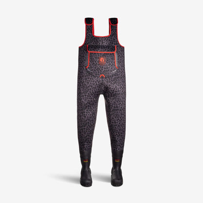 Retro Waders | Womens - Shadow Leopard/Red