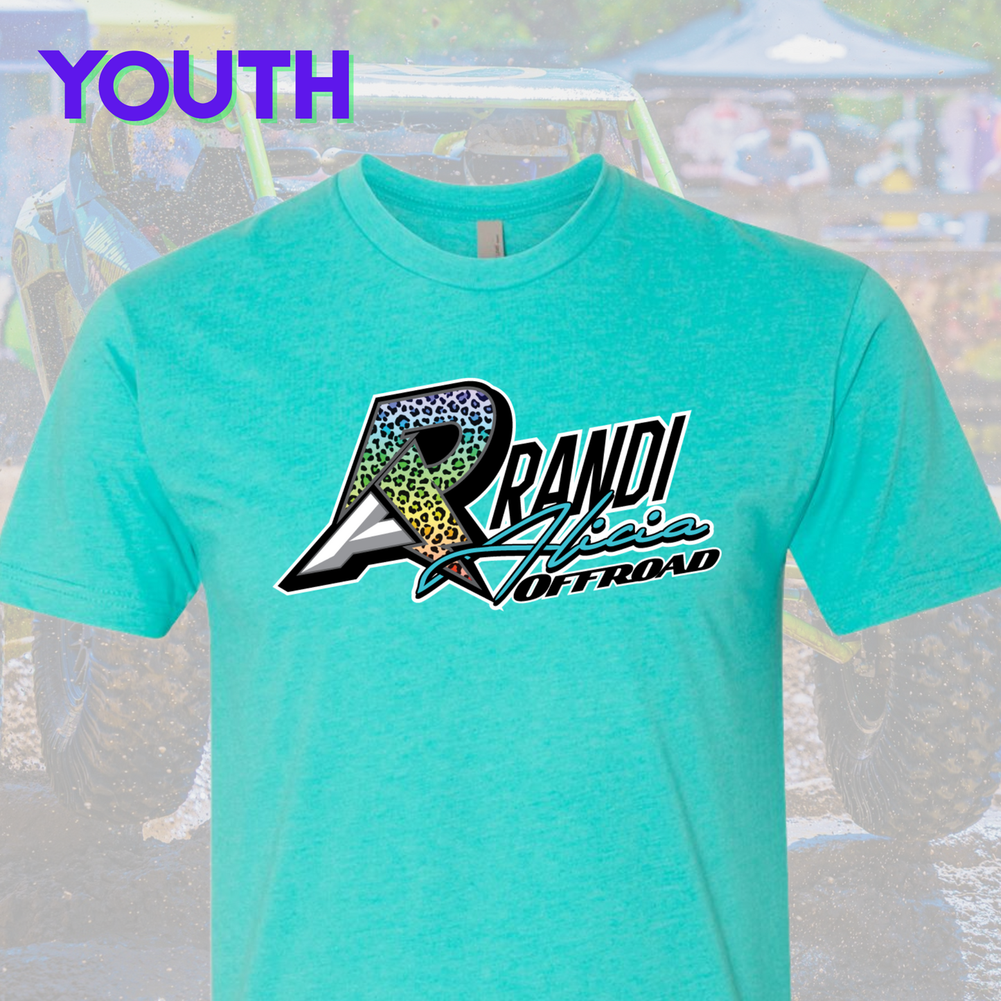 Randi Offroad Rainbow Cheetah Youth Tee