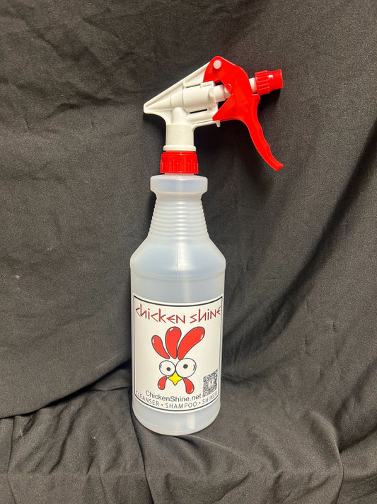 Chicken Shine Heavy-Duty Chemical-Resistant Spray Bottle (Empty)