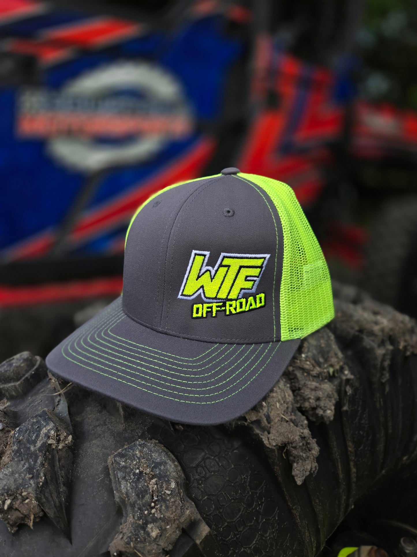 Snapback Hat - Gray/Neon Yellow